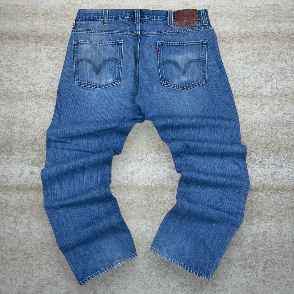 Vintage Y2K Levis Jeans 511 38x30 Skinny Fit Medium Wash Denim Red Tab